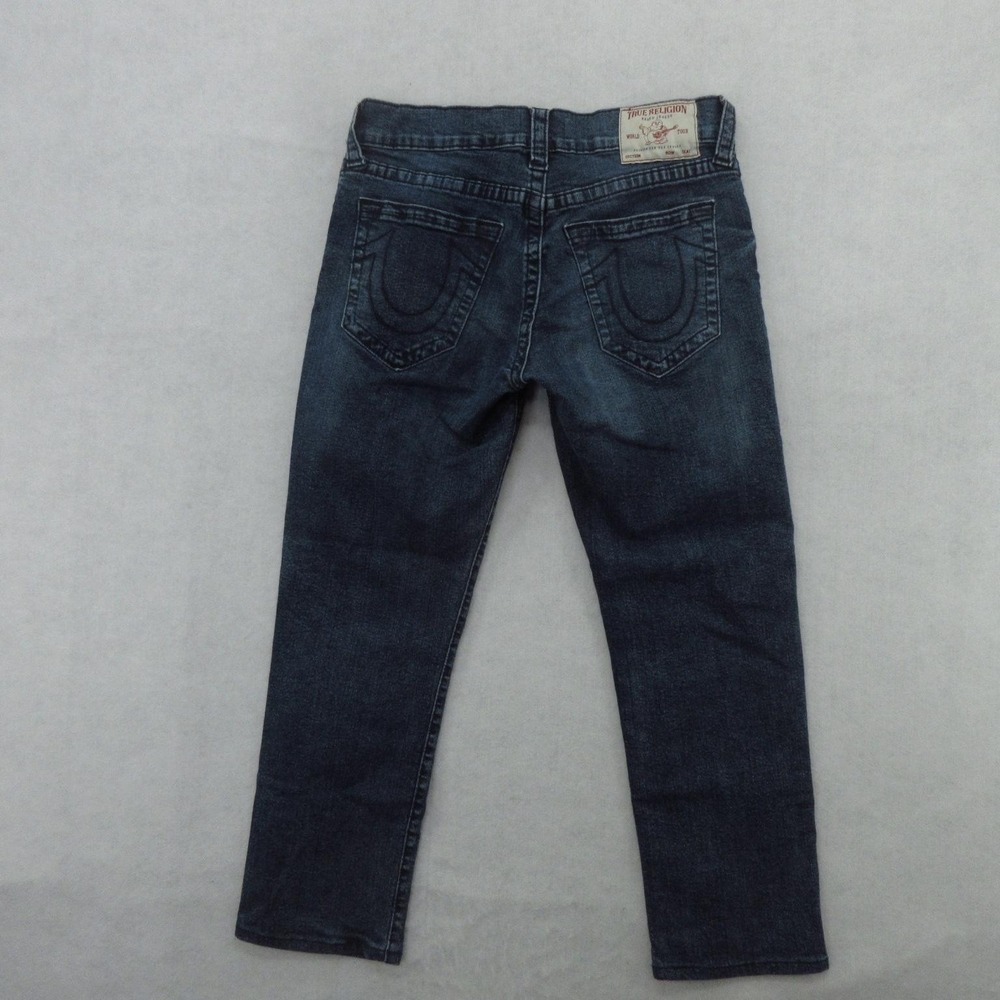 True Religion Geno Relaxed Slim Jeans Mens 32x26 Blue Medium Wash Stretch Denim - Picture 2 of 16